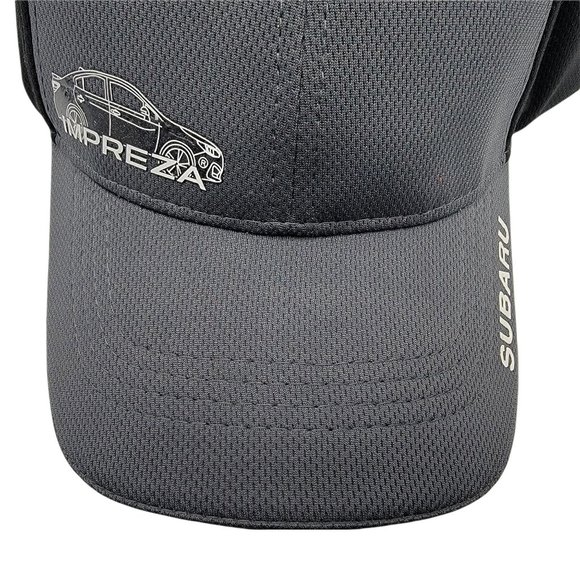 Subaru Impreza Hat Ball Cap Grey Black Car Graphic Adjustable Back - Picture 7 of 10